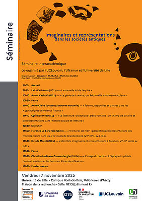 Affiche Séminaire "Imaginaires et représentations dans les sociétés antiques" (image)