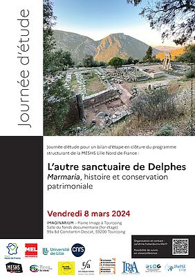 Affiche Journée d'étude "L’autre sanctuaire de Delphes : « Marmaria », histoire et conservation patrimoniale"