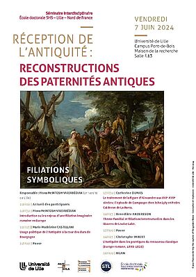 Affiche Séminaire « Réception de l’Antiquité » : Filiations symboliques