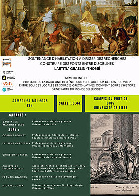 Affiche avis Soutenance d’habilitation à diriger les recherches de Laetitia Graslin-Thomé (image)