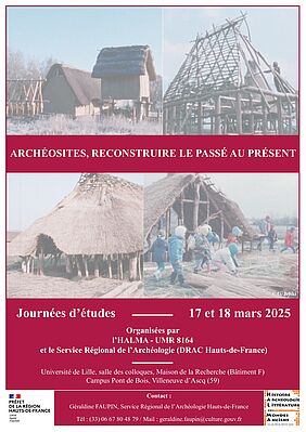 Affiche Journées d'études "Archéosites, reconstruire le passé au présent" (image)