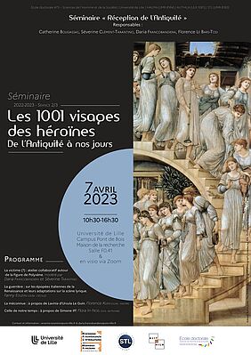 Affiche Journée d'étude "Les 1001 visages des héroïnes. De l’Antiquité à nos jours"