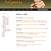 Parution du Numéro 7 de la revue Polymnia