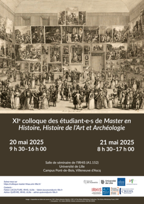 Affiche XIe colloque des étudiants de Master en Histoire, Histoire de l’Art et Archéologie (image)
