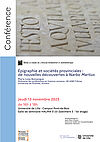 Affiche Conférence de Maria Luisa Bonsangue : "Épigraphie et sociétés provinciales : de nouvelles découvertes à Narbo Martius"