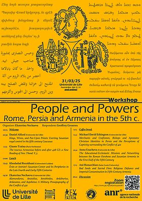 Affiche Workshop "People and Powers. Rome, Persia and Armenia in the 5th c." (image)