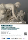 Affiche Colloque "Mères et maternités antiques : représentations, pratiques et réappropriations de l’Antiquité à l’époque contemporaine"