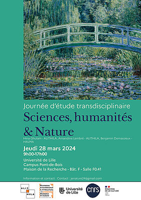 Affiche Journée d’étude transdisciplinaire "Sciences, humanités & Nature"