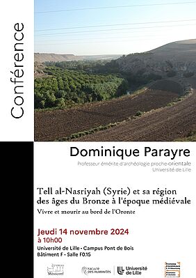 Affiche conférence de Dominique Parayre (image)