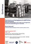 Affiche Conférence de Marta Mascardi : "Patrimoine archéologique et redéfinition des frontières. Quelques témoignages entre Italie et ex-Yougoslavie à la fin de la deuxième guerre mondiale"