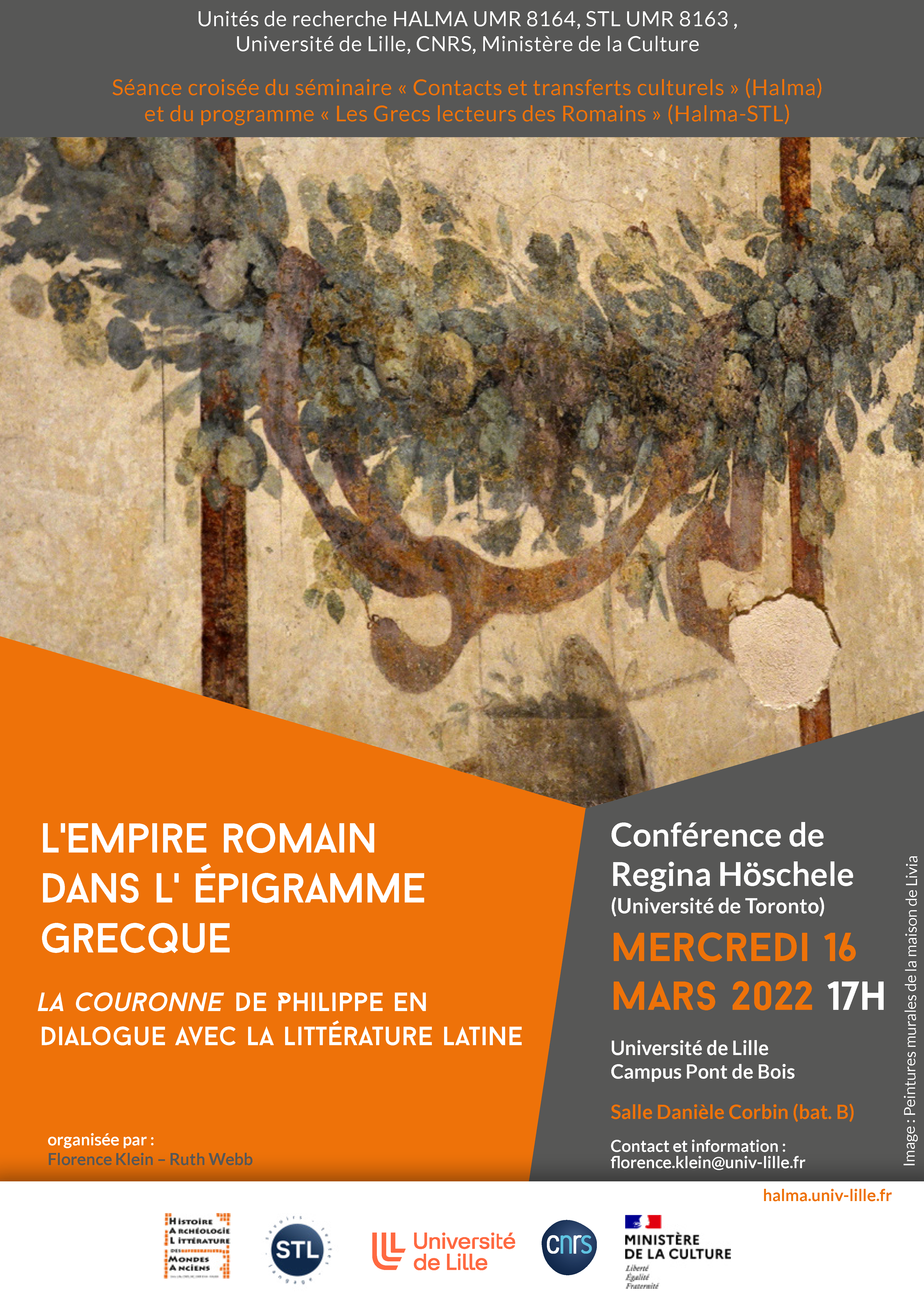Conference L Empire Romain Dans L Epigramme Grecque La Couronne De Philippe En Dialogue Avec La Litterature Latine Halma Umr 8164 Histoire Archeologie Et Litterature Des Mondes Anciens